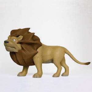 طرح سه بعدی شیر با ابهت