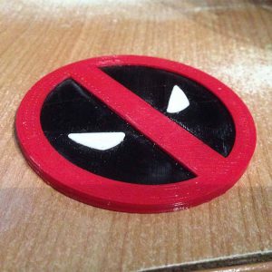 طرح سه بعدی آرم Deadpool برای هدست