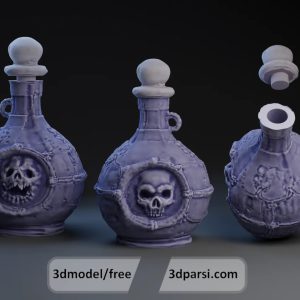 دانلود طرح سه بعدی بطری سم