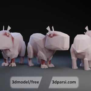 دانلود طرح سه بعدی کم پلی کاپیبارا